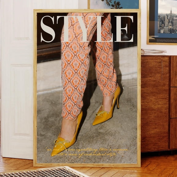 Vogue Style Magazine Poster: 70S Retro Fashion Print Home Decor Office Wall Art