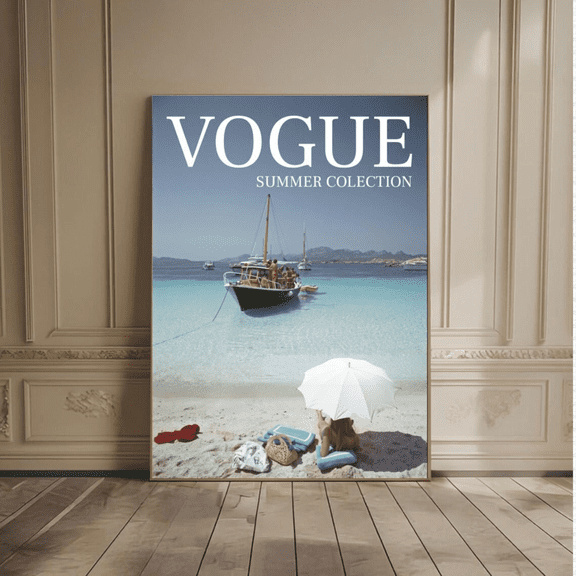 Vogue Summer Old Money Coastal Poster, Poster Only