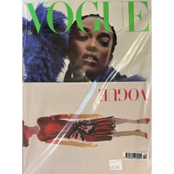 Vogue Uk Magazine With Creamy Notebook October 2026