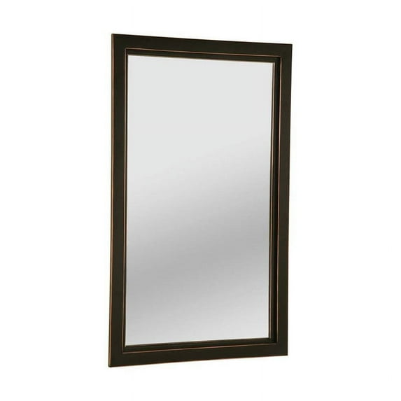 Vogue Wall Mirror, Black and Copper Finish