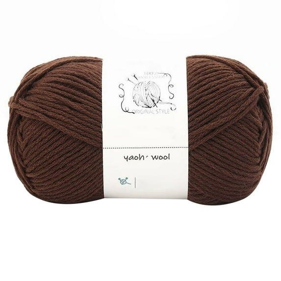 VogueV 100G Hand-Woven Cotton Crochet Yarn, Soft Worsted Weight Skein for Sweater Sofa Scarf Diy, Natural 4-Ply Hypoallergenic Craft Yarn, 3.5-4.0Mm Hook Size, Beginner Friendly, 1 Ball of Yarn