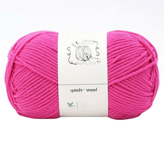 VogueV 100G Hand-Woven Cotton Crochet Yarn, Soft Worsted Weight Skein for Sweater Sofa Scarf Diy, Natural 4-Ply Hypoallergenic Craft Yarn, 3.5-4.0Mm Hook Size, Beginner Friendly, 1 Ball of Yarn