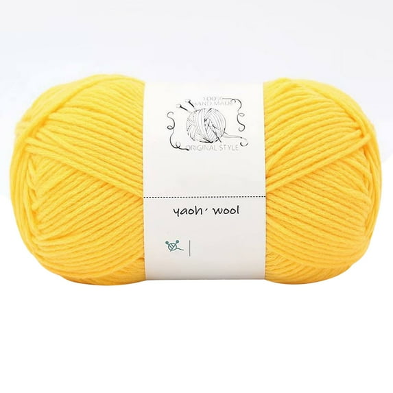 VogueV 100G Hand-Woven Cotton Crochet Yarn, Soft Worsted Weight Skein for Sweater Sofa Scarf Diy, Natural 4-Ply Hypoallergenic Craft Yarn, 3.5-4.0Mm Hook Size, Beginner Friendly, 1 Ball of Yarn