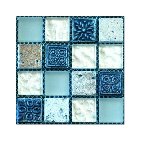 VogueV 20Pcs Self Adhesive Tile Floor Wall Decal Sticker Diy Kitchen Bathroom Decor, Peel And Stick Mosaic Backsplash, Waterproof Removable Wall Tile Stickers for Home Bedroom Living Room