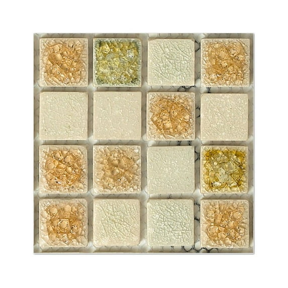 VogueV 20Pcs Self Adhesive Tile Floor Wall Decal Sticker Diy Kitchen Bathroom Decor, Peel And Stick Mosaic Backsplash, Waterproof Removable Wall Tile Stickers for Home Bedroom Living Room