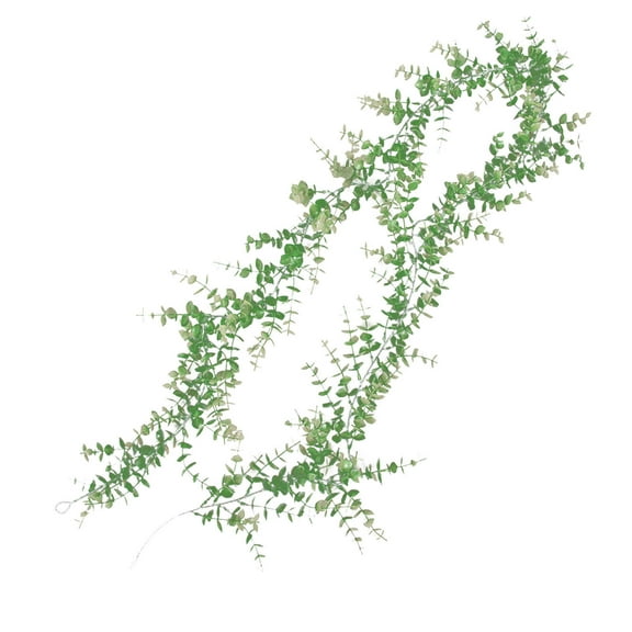 VogueV 6 Ft Artificial Eucalyptus Garland 2 Pack, Fake Greenery Vine for Wedding Arch Wall Table, Indoor Outdoor Uv-Resistant Farmhouse Decor, 1Pc Flower Vine Wreath