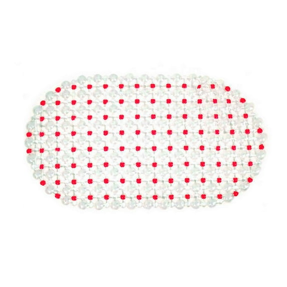 VogueV Anti-Slip Pvc Bath Mat for Shower And Bathtub, Non-Slip Grip Pad with Massage Bubbles, Water Drain Holes, Quick Dry Bathroom Rug for Safety, 1X Bathroom Doormat