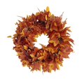 thumbnail image 1 of VogueV Classic 18In Fall Wreath with Golden Leaves, Artificial Autumn Door Hanging for Front Door Porch Window Wall, Thanksgiving Farmhouse Indoor Outdoor Decor, 1 X Classic Fall Wreath, 1 of 9