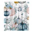 thumbnail image 1 of VogueV Fall Pumpkin Maple-Leaves Shower Curtain, Waterproof Mildew-Resistant Fabric Bath Décor for Thanksgiving, Farmhouse, Guest Bath, Dorm, Rv, Machine Washable, 72X72", 1 of 5