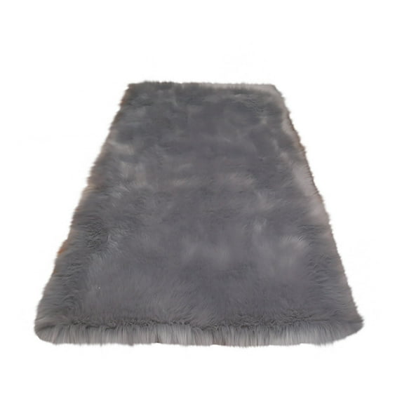 VogueV Faux Sheepskin Bedroom Rug, Washable Shag Area Carpet for Living Room Sofa Couch Bedside, Plush Fuzzy Runner Floor Mat, 1.6X5.9 Ft, Gift for Home Décor Lovers, A Carpet