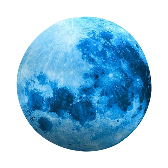 VogueV Glow-In-The-Dark Moon Wall Decal, Luminous Pvc Planet Sticker for teen Room Ceiling, Removable Night-Light Décor, Space-Themed Nursery Gift, 1X Moon Glow-In-The-Dark Wall Sticker