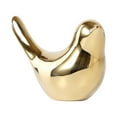 thumbnail image 1 of VogueV Golden Ceramic Bird Ornament Modern Minimalist Tabletop Décor 6 inch, Hand-Glazed Figurine for Living Room Bedroom Shelf, Gift-Ready Animal Accent, 1 of 3