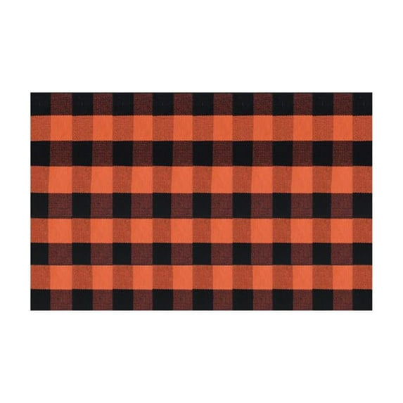 VogueV Hand Woven Plaid Fall Doormat, Cotton Outdoor Rug for Front Door, Porch, Farmhouse, Entryway, And Patio, Layered Seasonal Welcome Mat, 1 Carpet