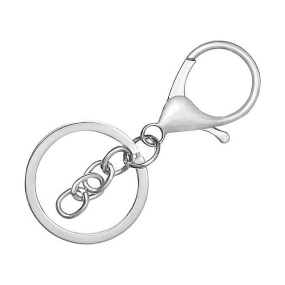 VogueV Key Ring with Chain Buckle, Stainless Steel Flat Keychain for Waist Hanging, Mini Durable Key Holder for Daily Use, Travel, Outdoor, Car Keys Organization, 1 X Keychain