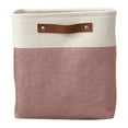 thumbnail image 1 of VogueV Large Fabric Storage Basket with Handles, Foldable Canvas Bin for Clothes, Toys, Books, Nursery, Laundry, Bedroom Closet, Durable & Stylish, 1 28*28Cm Linen Storage Basket, 1 of 9