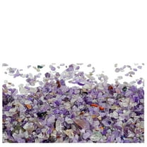 VogueV Light Amethyst Crushed Stones, Irregular Crystal Pebbles for Top Dressing, Fairy Garden, Vase Filler, Reiki Altar, 1 Bag, 1 Bag of Crushed Crystal Quartz