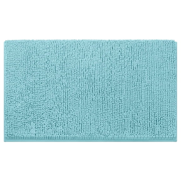 VogueV Microfiber Absorbent Bathroom Rug, Soft Shaggy Bath Mat for Cold Tiles, Machine Washable, Quick Dry, Non-Slip, Ideal for Master & teen Bathroom, Guest Suite Decor, A Floor Mat