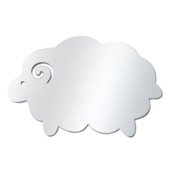 VogueV Nordic Acrylic Mirror Wall Decal, Cartoon Heart Shape Diy Peel & Stick teen Room Decor, Safe Lightweight Mirror Sticker for Nursery Playroom, Gift Ready, 1X Mirror Sticker