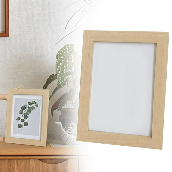 VogueV Rustic Wood Photo Frame for 4X6 Pictures, Natural Pine Tabletop Or Wall Display, Diy Paintable Border, Farmhouse Home Decor, 1 Photo Frame