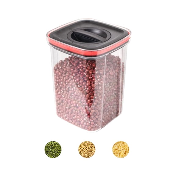 VogueV Sealed Tank , Airtight Food Storage Containers Set With Lids Plastic Kitchen Pantry Organization Canisters For Cereal Flour And Sugar 600Ml