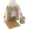thumbnail image 1 of VogueV Silver Blessing Bell Pocket Charm, 1-In Angel Guardian Gift on Lobster Clasp for Rear-View Mirror Bag Keychain, Sympathy Friend Keepsake in Organza Pouch, 1 Set of Pendants, 1 of 8