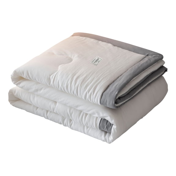VogueV Soybean Fiber Cool Summer Quilt 59X79", Breathable Washed Cotton Ac Blanket for Hot Sleepers, teen, Adults, Dorm, Rv, Machine Washable, Japanese Minimalist Style, Summer Quilt*1