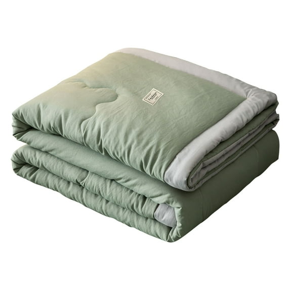 VogueV Soybean Fiber Cool Summer Quilt 59X79", Breathable Washed Cotton Ac Blanket for Hot Sleepers, teen, Adults, Dorm, Rv, Machine Washable, Japanese Minimalist Style, Summer Quilt*1