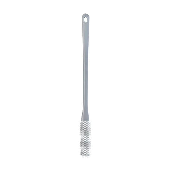 VogueV Toe Seam Massage Brush, Soft Rubber Foot File, Long Handle Foot Scrubber, for Seniors, Elderly, In-Shower Use, 1X Toe Cleaning Brush