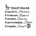 thumbnail image 1 of VogueV Toilet Rules Wall Sticker, Funny Bathroom Vinyl Decal for Home Restroom Decor, Removable Waterproof Diy Art for Toilet Door, Guest Bathroom Gift, 1Pc Wall Sticker, 1 of 6