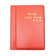 thumbnail image 1 of VogueV World Coin Collection Album Book with 120 Pockets, Black Leather Cover, Portable Storage Holder for Coins, Tokens, Medals, 4.33X5.9 Inches, 1X Collection Book, 1 of 1