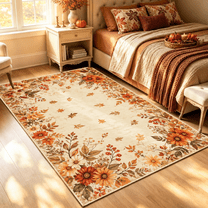 Vacuuming Rustic Rug Voguly Fall Area Rug, 3 x 5 ft, Rustic Cabin Patchwork Bear Paw ...