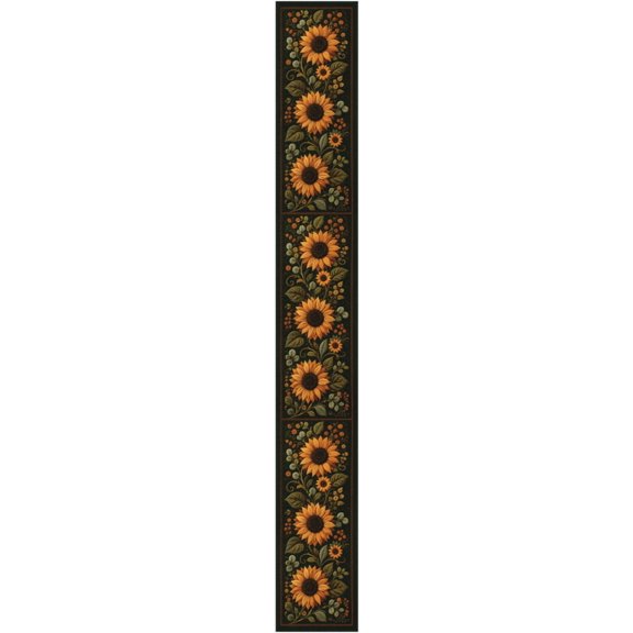 Voguly Sunflower Table Runner 14x108 Inch, Quilted Floral Farmhouse Decor for Dining Table, Rustic Summer Autumn Kitchen Decoration