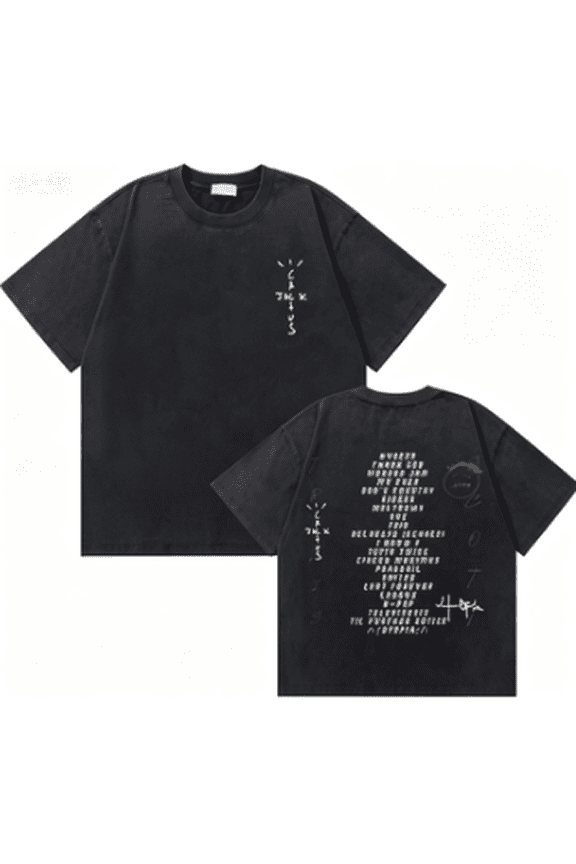 Vintage Washed Black T-Shirt, Men Oversized Streetwear Punk Grunge Aesthetic Graphic Tee Gift Top
