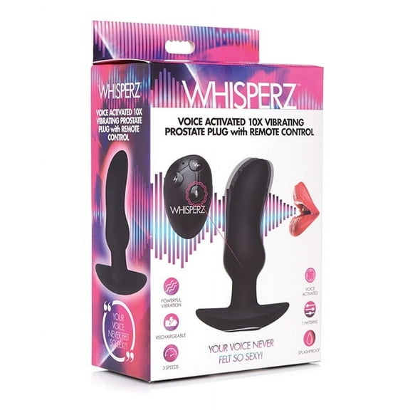 Voice Activated 10X Vibrating Prostate Plug with Remote Control