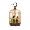thumbnail image 1 of Voice Activated Chirping Bird Toy with LED Lights, Interactive Fluttering Parrot Birdcage for Toddlers, Home Decor, 1 of 7