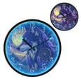 thumbnail image 1 of Voice Activated Clock with Glow Light 12 Inch Large Silent Wall Clock Battery Operated for Home Decor A Beautiful Wolf, 1 of 8
