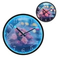 thumbnail image 1 of Voice Activated Clock with Glow Light 12 Inch Large Silent Wall Clock Battery Operated for Home Decor A Bouquet Of Pink Roses, 1 of 8