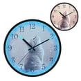 thumbnail image 1 of Voice Activated Clock with Glow Light 12 Inch Large Silent Wall Clock Battery Operated for Home Decor A Cat in The Snow, 1 of 8
