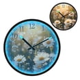 thumbnail image 1 of Voice Activated Clock with Glow Light 12 Inch Large Silent Wall Clock Battery Operated for Home Decor A Field Of Daisies, 1 of 8