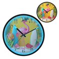 thumbnail image 1 of Voice Activated Clock with Glow Light 12 Inch Large Silent Wall Clock Battery Operated for Home Decor A Pink Flamingo, 1 of 8