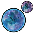 thumbnail image 1 of Voice Activated Clock with Glow Light 12 Inch Large Silent Wall Clock Battery Operated for Home Decor Abstract Nebula, 1 of 8