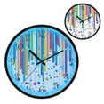 thumbnail image 1 of Voice Activated Clock with Glow Light 12 Inch Large Silent Wall Clock Battery Operated for Home Decor Abstract Stripes and Dots, 1 of 8