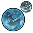 thumbnail image 1 of Voice Activated Clock with Glow Light 12 Inch Large Silent Wall Clock Battery Operated for Home Decor Angry Sea Monster, 1 of 8