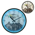 thumbnail image 1 of Voice Activated Clock with Glow Light 12 Inch Large Silent Wall Clock Battery Operated for Home Decor Bald Eagle, 1 of 8