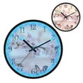 thumbnail image 1 of Voice Activated Clock with Glow Light 12 Inch Large Silent Wall Clock Battery Operated for Home Decor Beautiful Cherry and Butterflies, 1 of 8