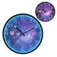 thumbnail image 1 of Voice Activated Clock with Glow Light 12 Inch Large Silent Wall Clock Battery Operated for Home Decor Beautiful Fantasy Purple Forest, 1 of 8