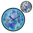 thumbnail image 1 of Voice Activated Clock with Glow Light 12 Inch Large Silent Wall Clock Battery Operated for Home Decor Beautiful Iris Flower, 1 of 8