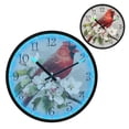 thumbnail image 1 of Voice Activated Clock with Glow Light 12 Inch Large Silent Wall Clock Battery Operated for Home Decor Beautiful Red Bird, 1 of 8