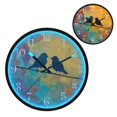 thumbnail image 1 of Voice Activated Clock with Glow Light 12 Inch Large Silent Wall Clock Battery Operated for Home Decor Birds on A Wire, 1 of 8