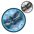 thumbnail image 1 of Voice Activated Clock with Glow Light 12 Inch Large Silent Wall Clock Battery Operated for Home Decor Black and Gold Shapes, 1 of 8